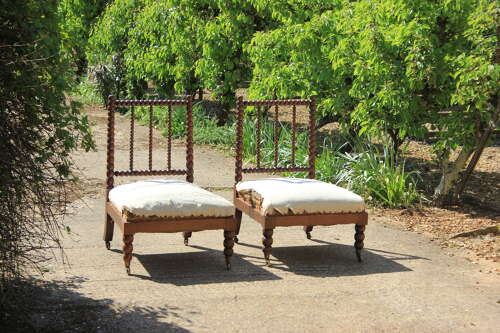 Pair of bobbin chairs