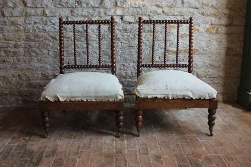Pair of bobbin chairs
