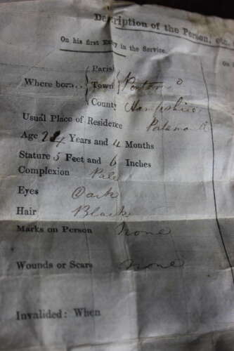Rare 19th century Campain chest retaining its Documentation